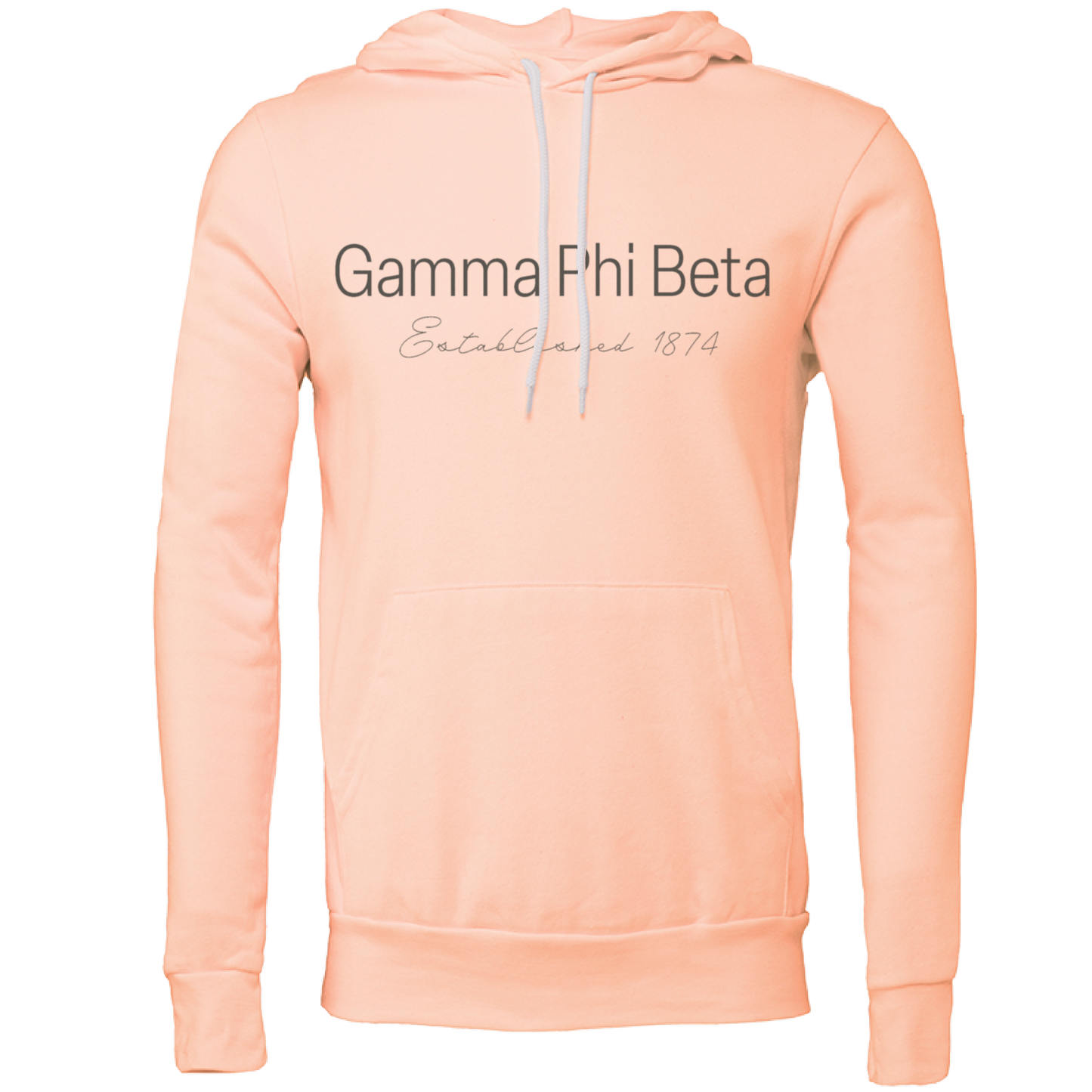 Gamma Phi Beta Embroidered Printed Name Hooded Sweatshirts