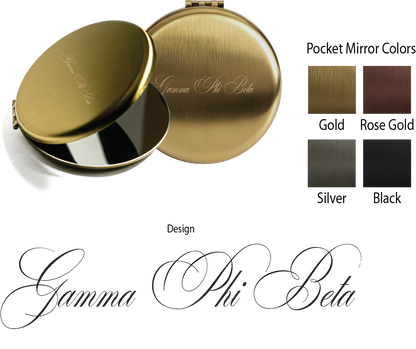Gamma Phi Beta Script Pocket Mirrors