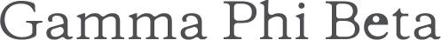 Text 'Gamma Phi Beta' in a formal font on a white background
