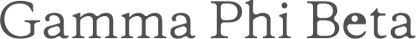 Text 'Gamma Phi Beta' in a formal font on a white background