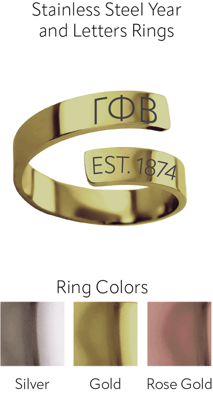 Gamma Phi Beta Year and Letters Rings
