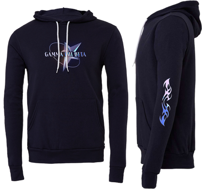 Gamma Phi Beta Pink Chrome Graphic Hoodie