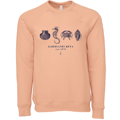 Gamma Phi Beta Nautical Graphic Crewnecks