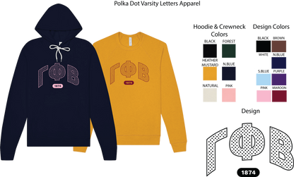 Gamma Phi Beta Varsity Polka Dot Hoodie