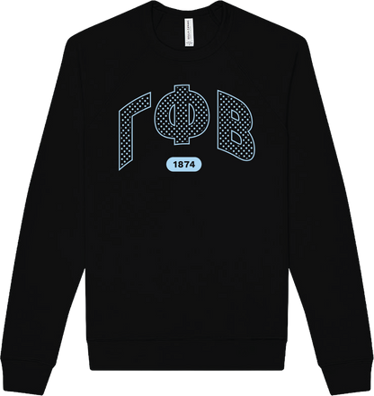 Gamma Phi Beta Varsity Polka Dot Crewneck