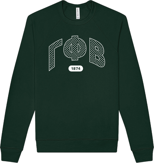 Gamma Phi Beta Varsity Polka Dot Crewneck