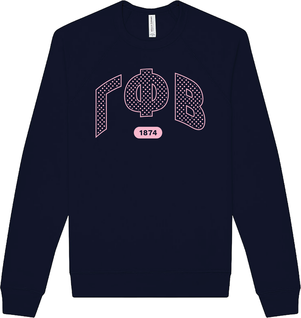 Gamma Phi Beta Varsity Polka Dot Crewneck