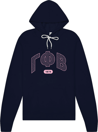 Gamma Phi Beta Varsity Polka Dot Hoodie