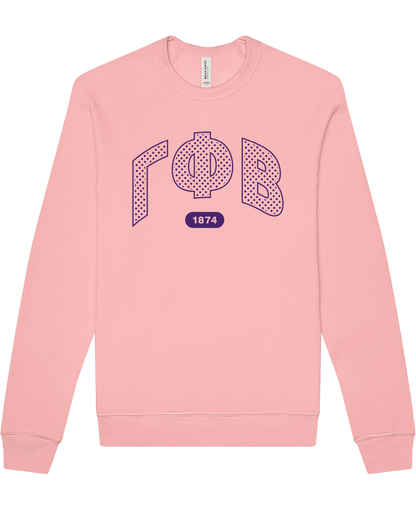 Gamma Phi Beta Varsity Polka Dot Crewneck