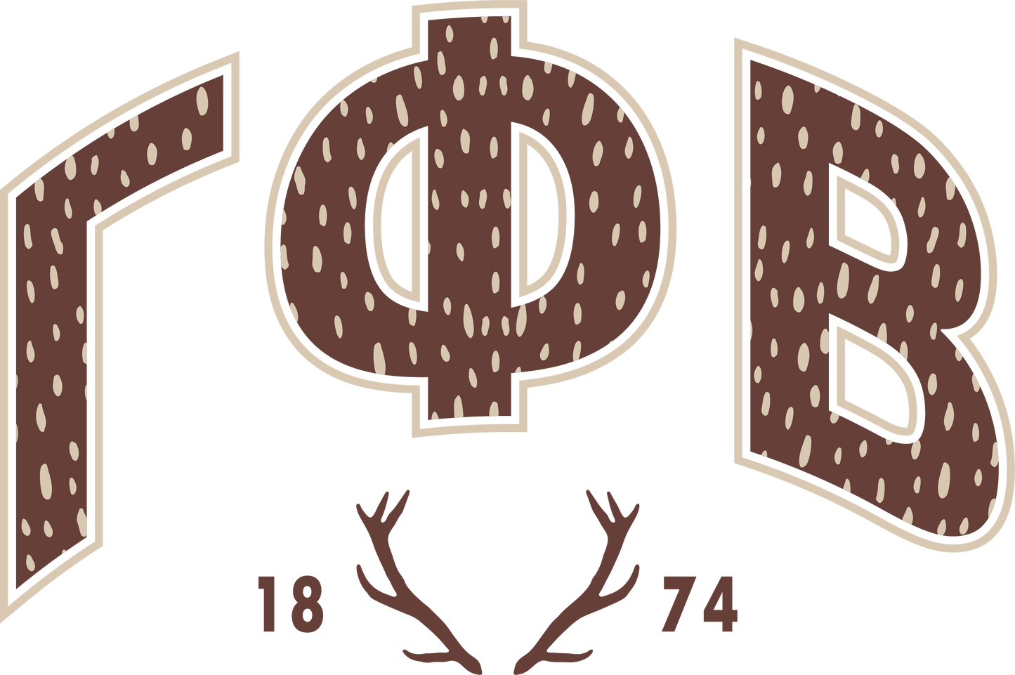 Gamma Phi Beta Fawn Print Varsity Hoodie