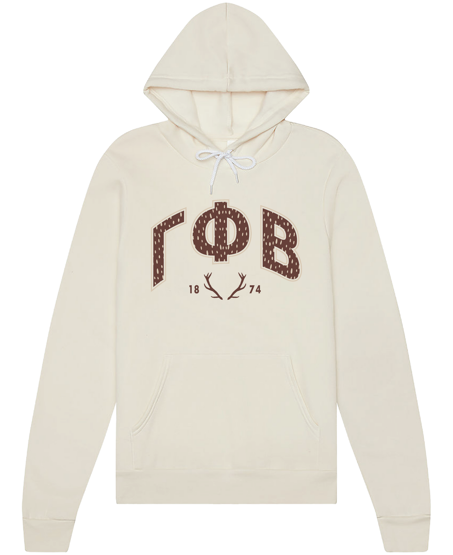 Gamma Phi Beta Fawn Print Varsity Hoodie