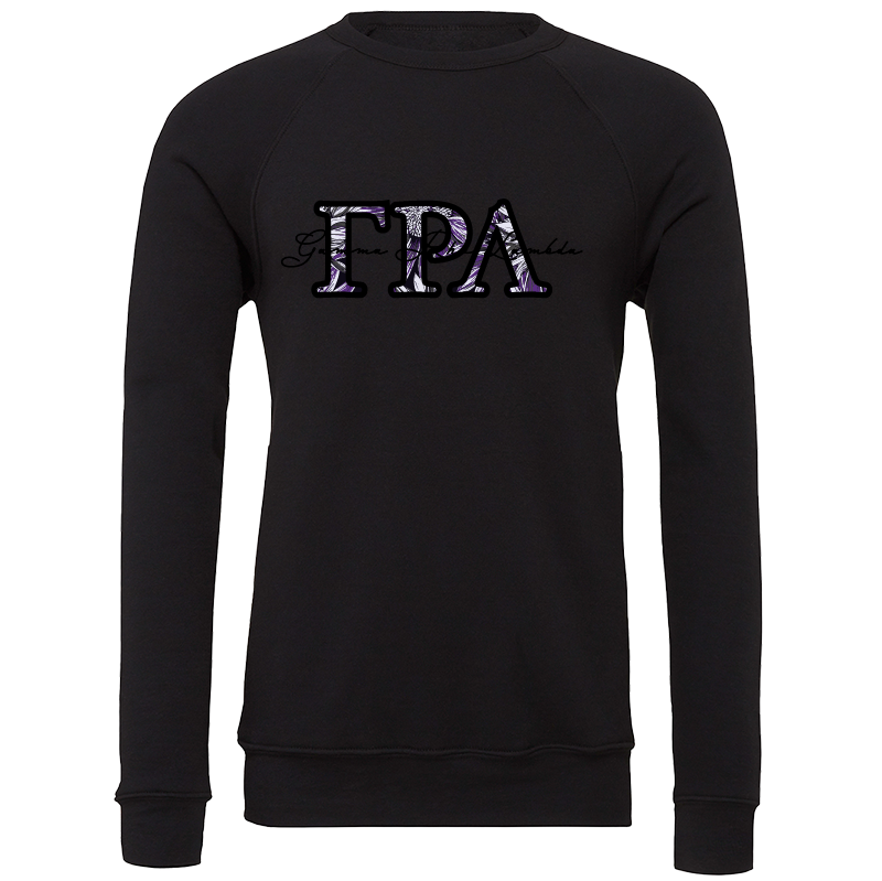 Gamma Rho Lambda Applique Letters Crewneck Sweatshirt