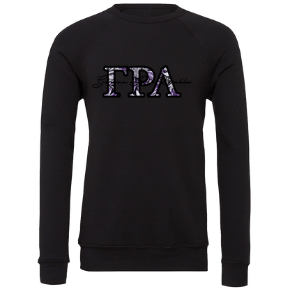 Gamma Rho Lambda Applique Letters Crewneck Sweatshirt