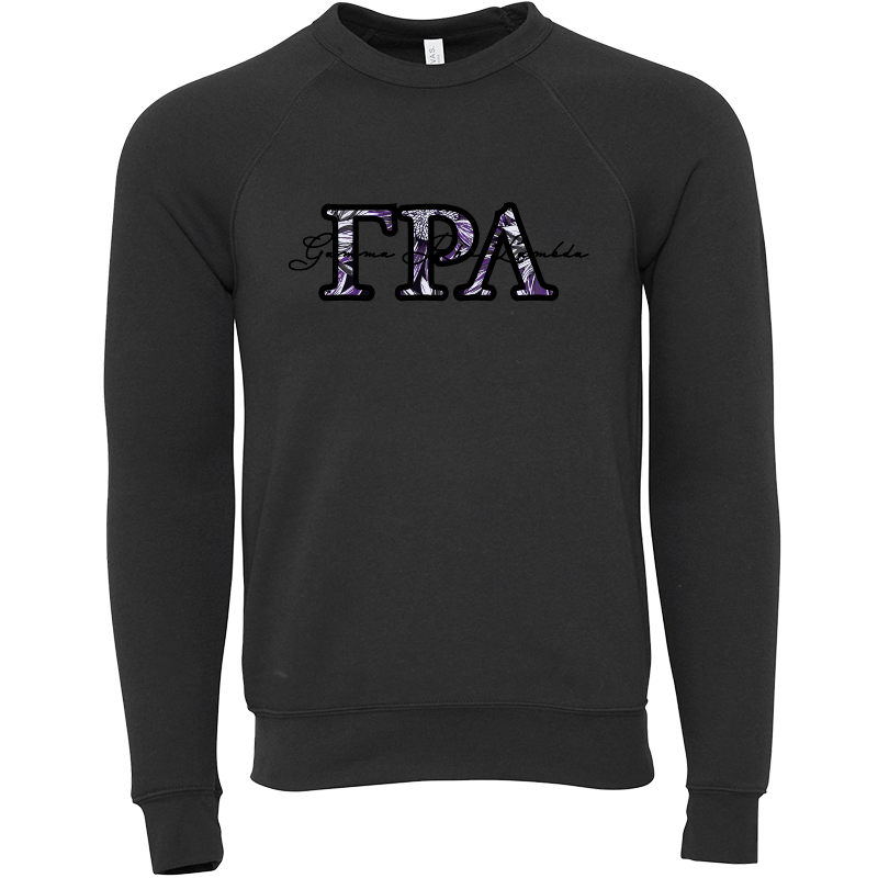 Gamma Rho Lambda Applique Letters Crewneck Sweatshirt