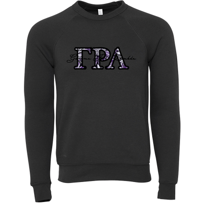 Gamma Rho Lambda Applique Letters Crewneck Sweatshirt