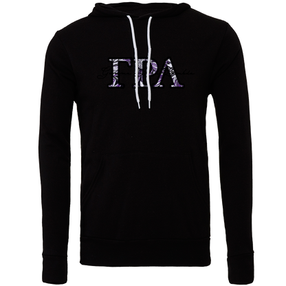 Gamma Rho Lambda Applique Letters Hooded Sweatshirt