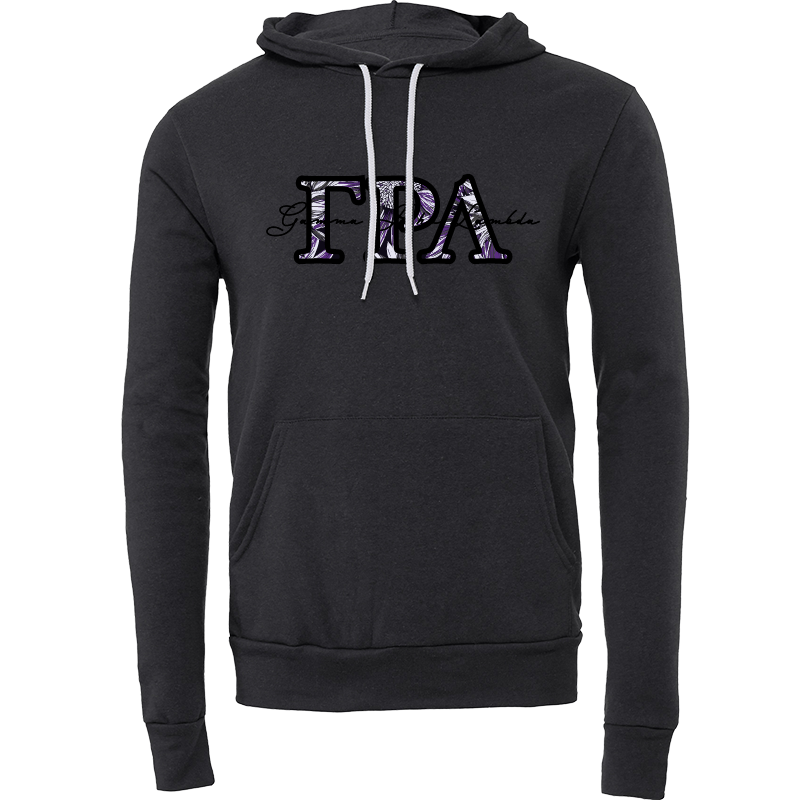 Gamma Rho Lambda Applique Letters Hooded Sweatshirt