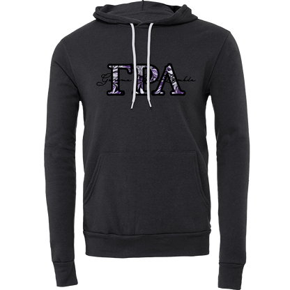 Gamma Rho Lambda Applique Letters Hooded Sweatshirt