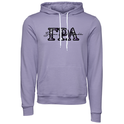 Gamma Rho Lambda Applique Letters Hooded Sweatshirt