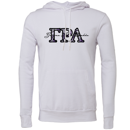 Gamma Rho Lambda Applique Letters Hooded Sweatshirt