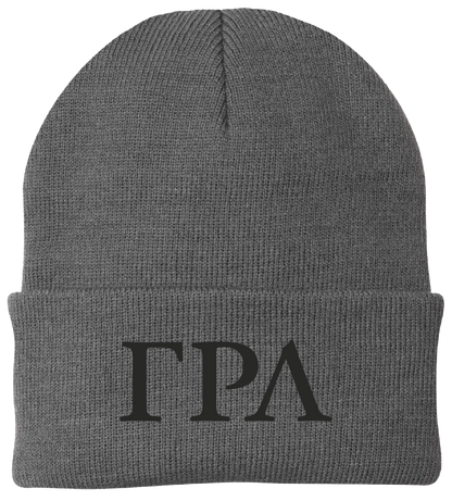 Gamma Rho Lambda Lettered Beanies