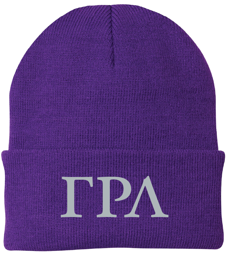 Gamma Rho Lambda Lettered Beanies