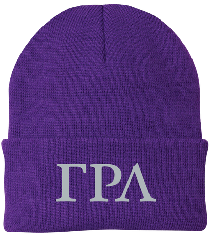 Gamma Rho Lambda Lettered Beanies