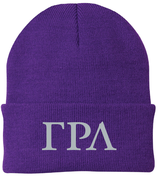 Gamma Rho Lambda Lettered Beanies
