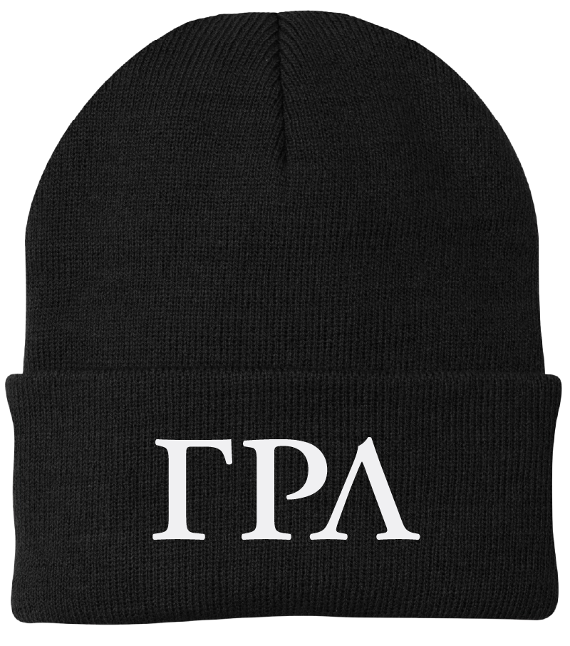 Gamma Rho Lambda Lettered Beanies