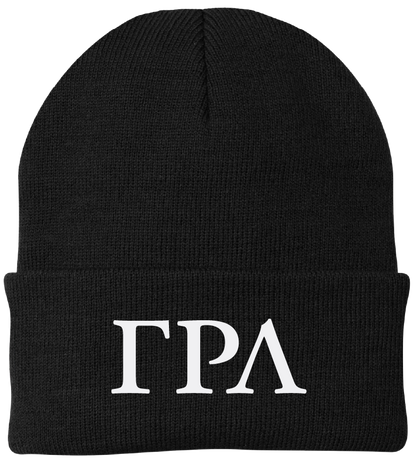 Gamma Rho Lambda Lettered Beanies