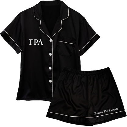 Gamma Rho Lambda Embroidered Ladies' Pajama Sets