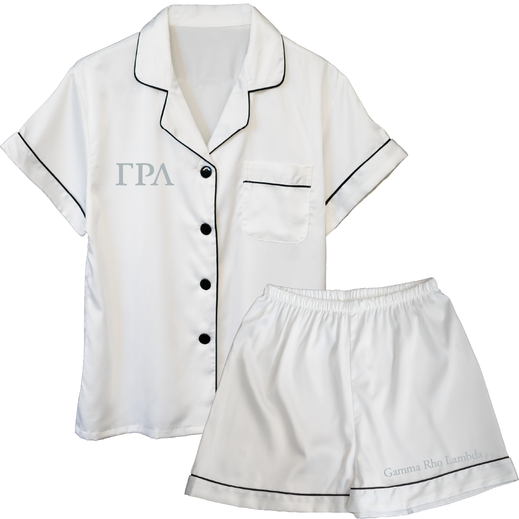 Gamma Rho Lambda Embroidered Ladies' Pajama Sets