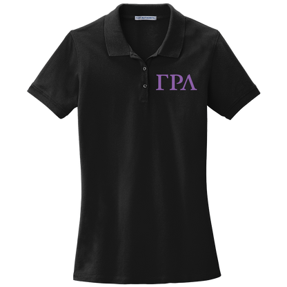 Gamma Rho Lambda Ladies' Embroidered Polo Shirt