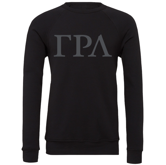 Gamma Rho Lambda Embroidered Lettered Crewneck Sweatshirts