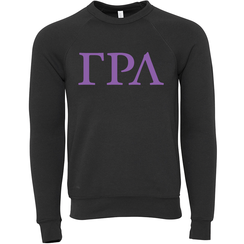 Gamma Rho Lambda Lettered Crewneck Sweatshirts