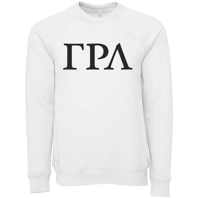 Gamma Rho Lambda Lettered Crewneck Sweatshirts