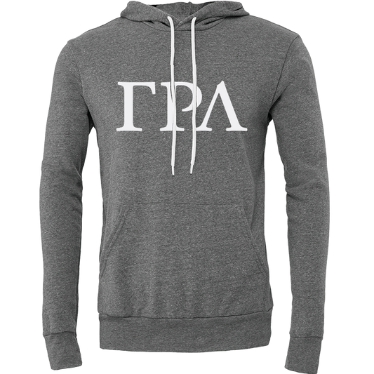 Gamma Rho Lambda Embroidered Lettered Hooded Sweatshirts