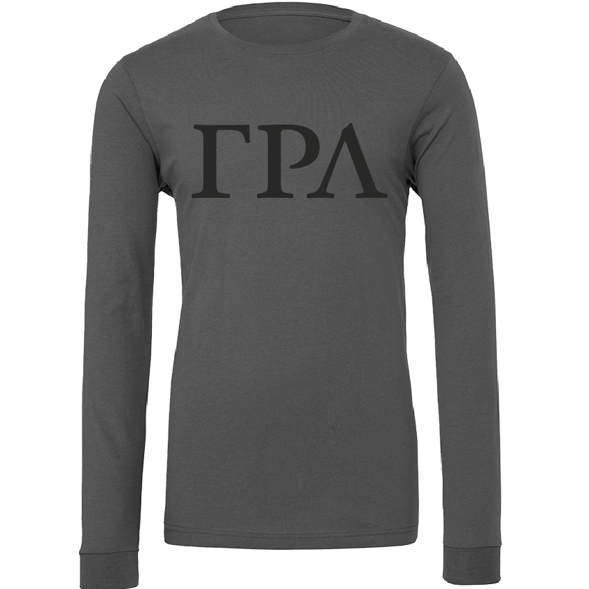 Gamma Rho Lambda Lettered Long Sleeve T-Shirts