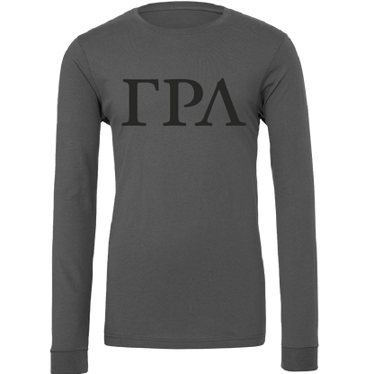 Gamma Rho Lambda Lettered Long Sleeve T-Shirts