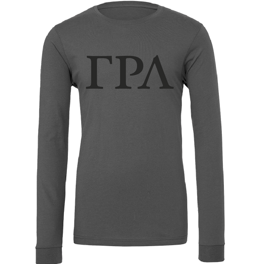 Gamma Rho Lambda Lettered Long Sleeve T-Shirts