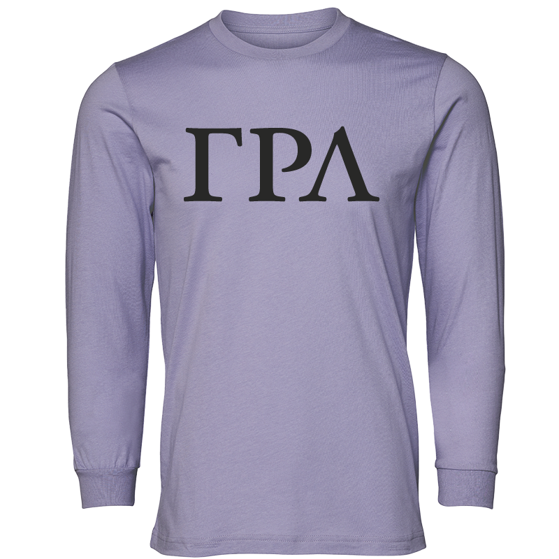 Gamma Rho Lambda Lettered Long Sleeve T-Shirts