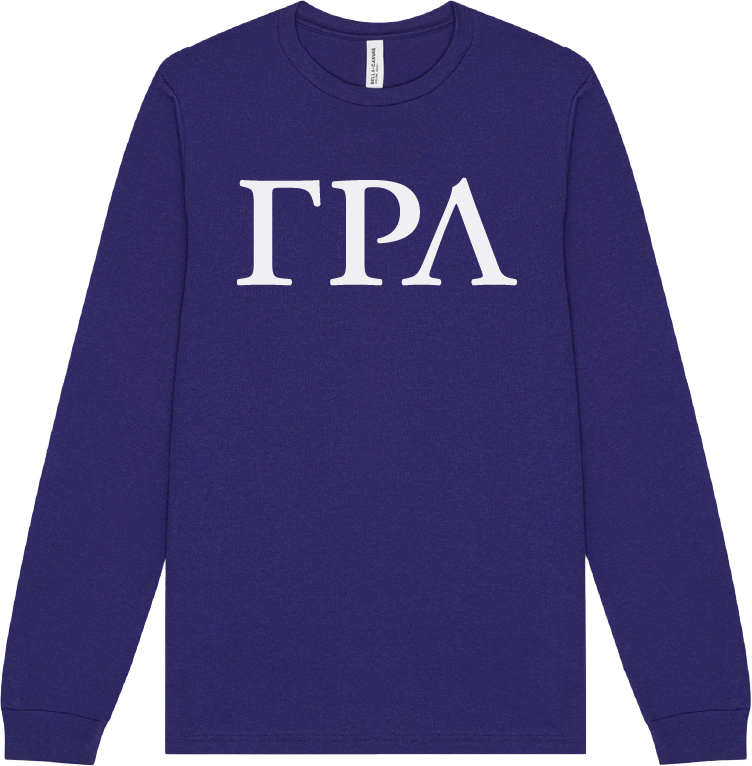 Gamma Rho Lambda Lettered Long Sleeve T-Shirts