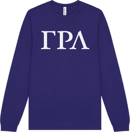 Gamma Rho Lambda Lettered Long Sleeve T-Shirts