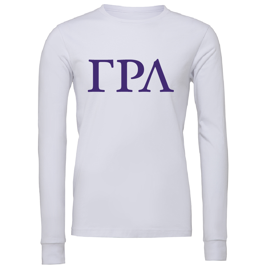 Gamma Rho Lambda Lettered Long Sleeve T-Shirts