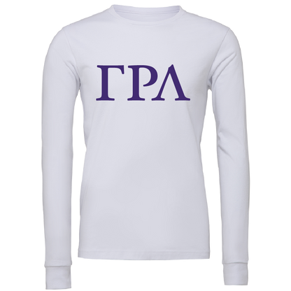 Gamma Rho Lambda Lettered Long Sleeve T-Shirts