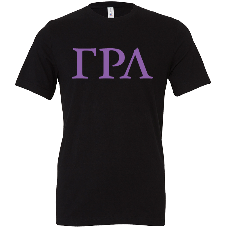 Gamma Rho Lambda Lettered Short Sleeve T-Shirts