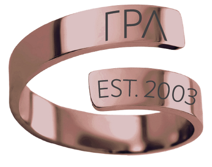 Gamma Rho Lambda Year and Letters Rings