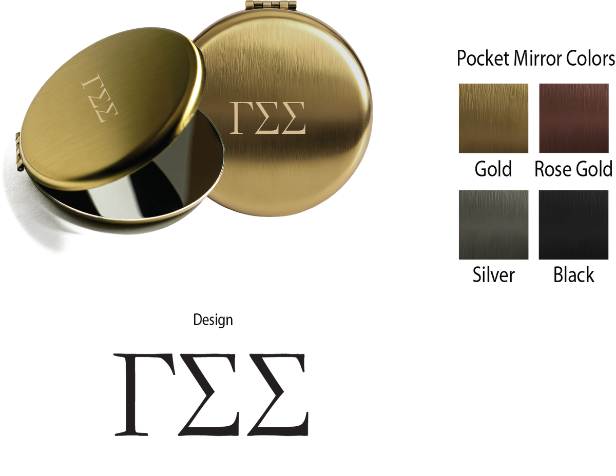 Gamma Sigma Sigma Lettered Pocket Mirrors