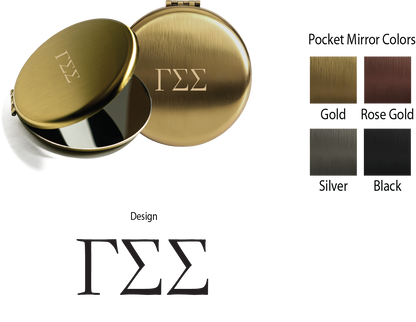 Gamma Sigma Sigma Lettered Pocket Mirrors
