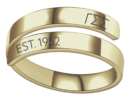 Gamma Sigma Sigma Year and Letters Rings